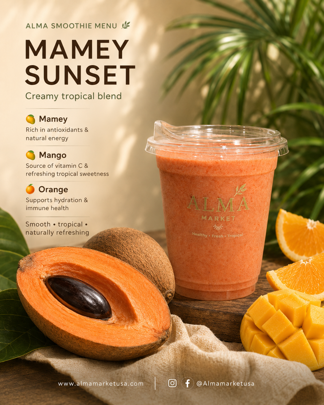 Mamey Sunset | Tropical Mamey Mango Smoothie