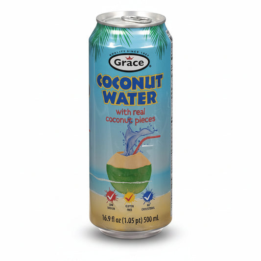 Grace Coconut Water with Real Coconut Pieces 500 mL can