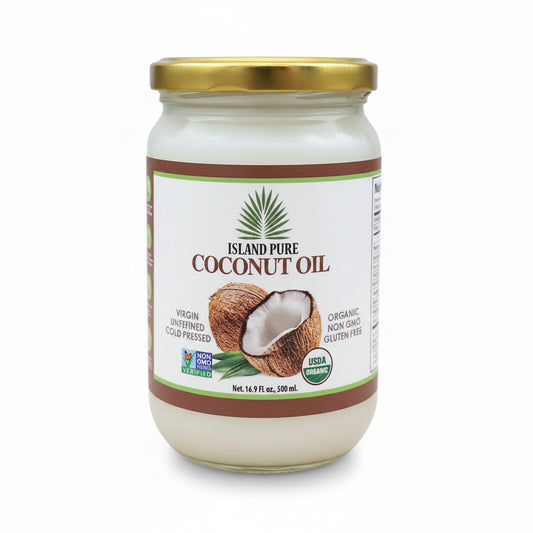 Island Pure Organic Virgin Coconut Oil 500 mL jar