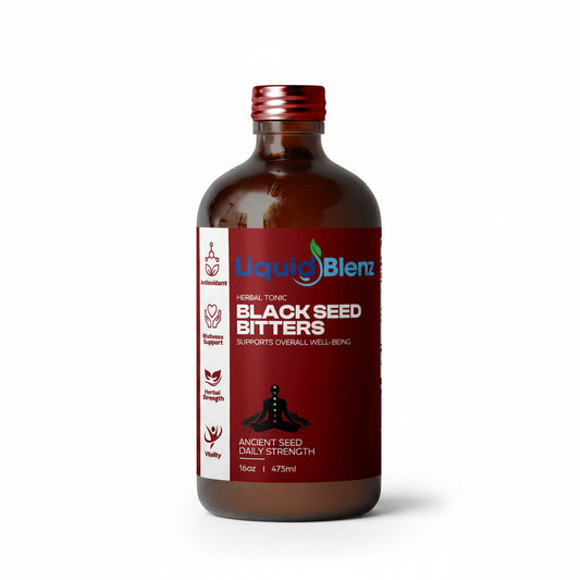 Liquid Blenz Black Seed Bitters Herbal Botanical Tonic 16 oz bott