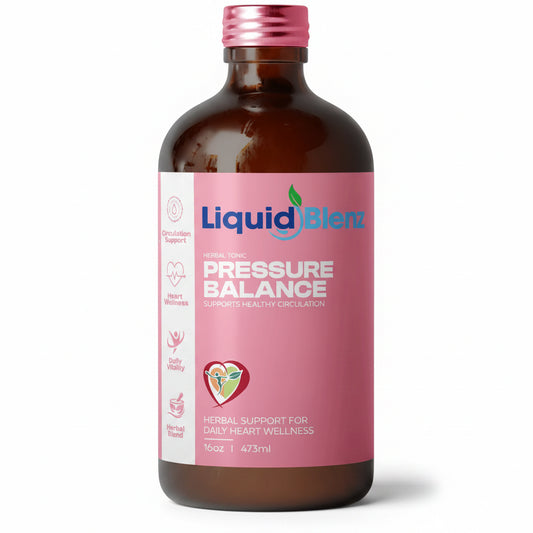 Liquid Blenz Pressure Balance Herbal Botanical Tonic 16 oz bottle