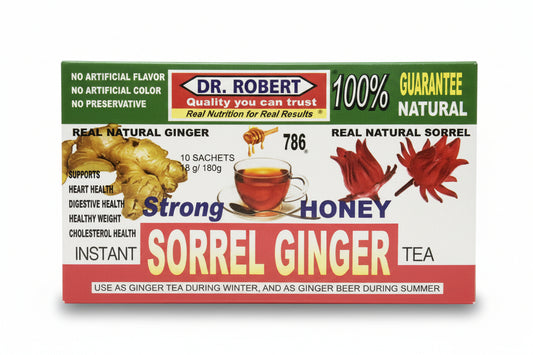 Dr. Robert Instant Sorrel Ginger Tea with Honey 10-sachet box