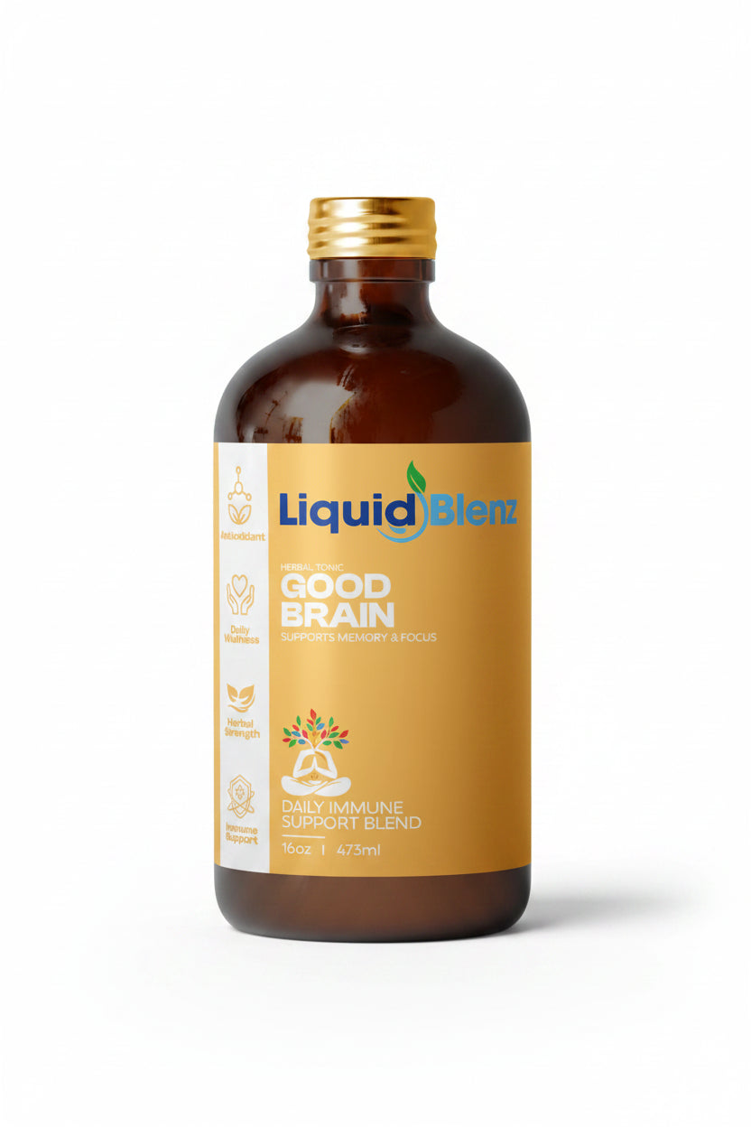 Liquid Blenz Good Brain Herbal Botanical Tonic 16 oz bottle